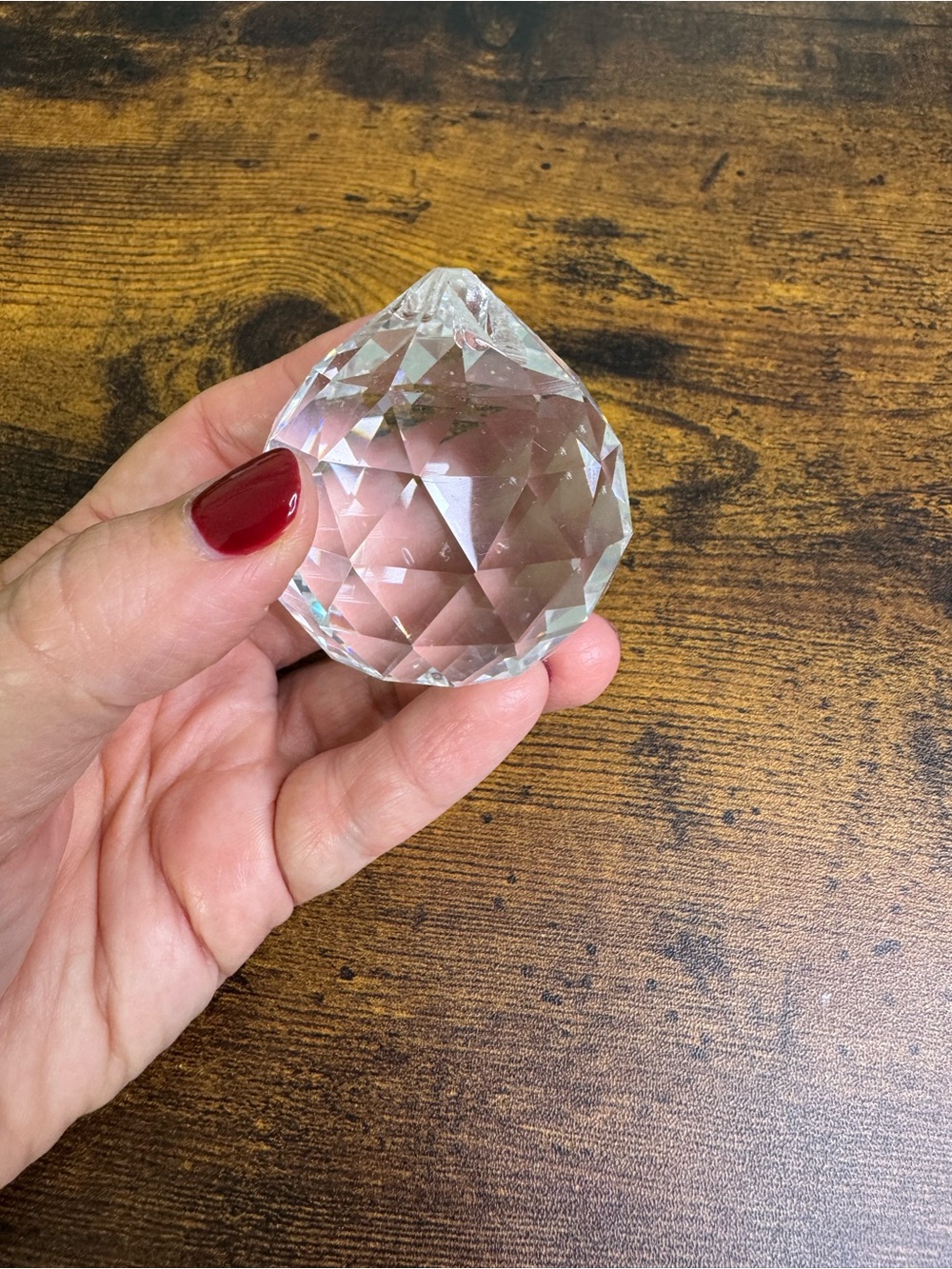 Faceted Crystal Prism Decorative Ball - Clear, For Sun Catcher Feng Shui